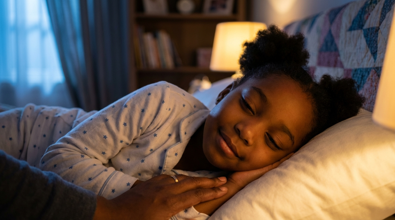 Child sleeping peacefully — melatonin for kids guide