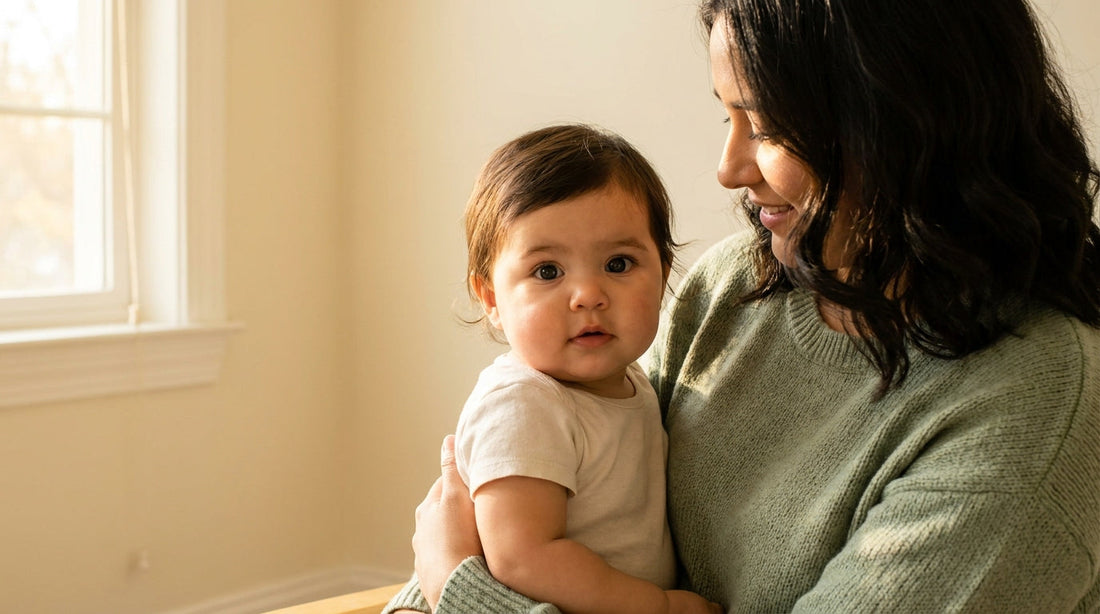 Mother cradling toddler - lactoferrin and early childhood immunity